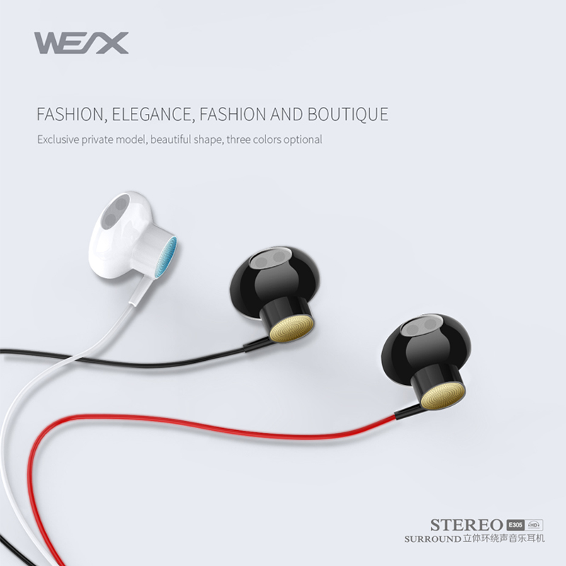 WEX 305 Tradycyjne słuchawki, słuchawki bezprzewodowe, słuchawki bezprzewodowe, słuchawki EAR Buds