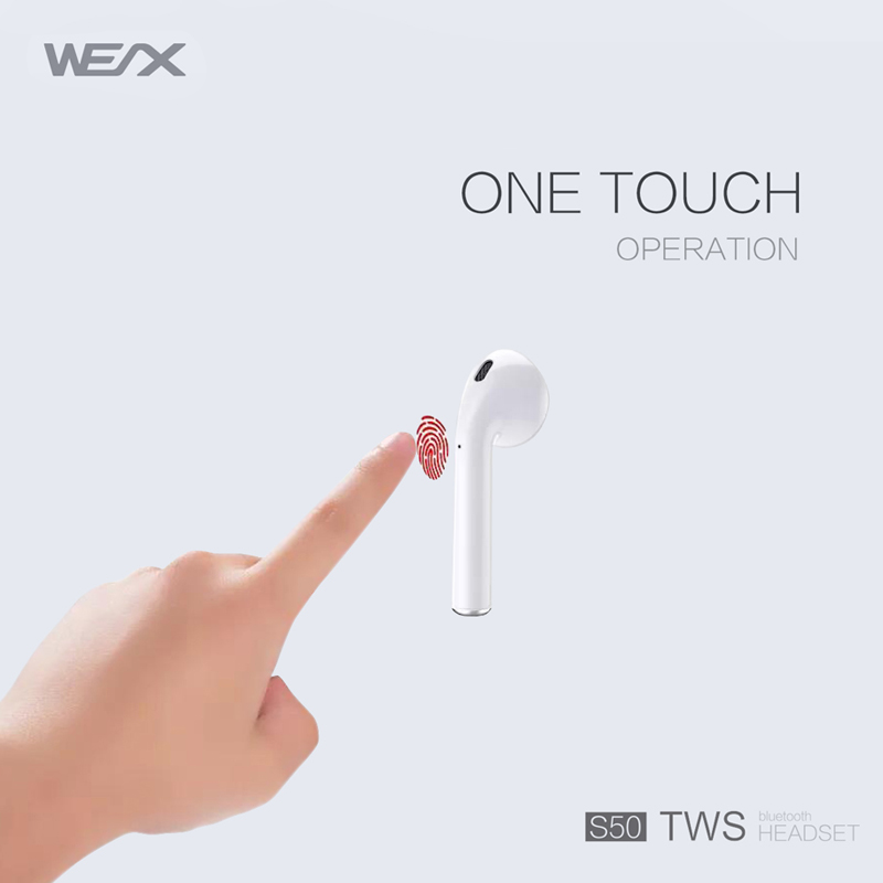 WEX S50 bezprzewodowe słuchawki, prawdziwe bezprzewodowe słuchawki stereo, słuchawki bluetooth 5.0